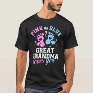 Camiseta Excelente Rosa Ou Azul Vovó Te Ama Sexo De Bebê R