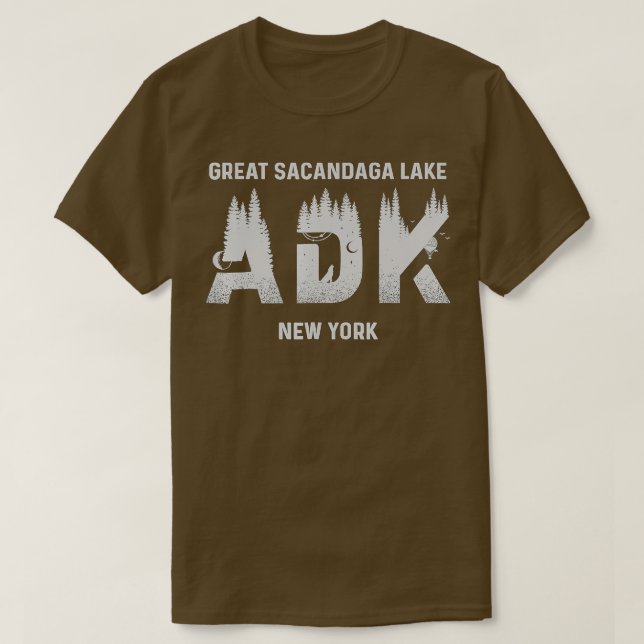 Camiseta Excelente Sacandaga Lake Adirondack Mounts Nova Io (Frente do Design)