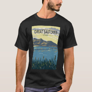 Camiseta Excelente Salt Lake Utah Viagem de Art Vintage