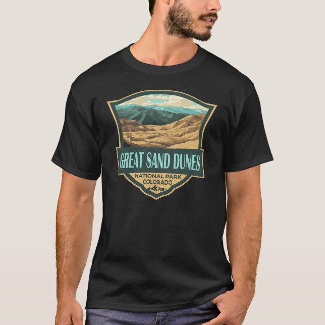 Camiseta Excelente Sand Dunes National Park Illustration Re (Frente)