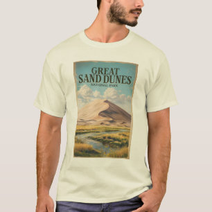 Camiseta Excelente Sand Dunes National Park Poster vintage