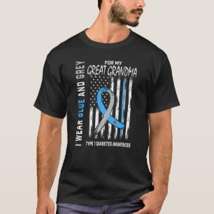 Camiseta Excelente T1d Vovó Tipo 1 Sensibilização Usa Fl