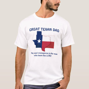 Camiseta EXCELENTE TEXAN PAI Forte, Corajoso Personalizado