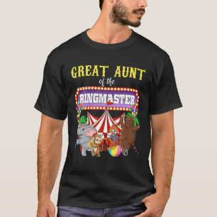 Camiseta Excelente Tia Do Circo Birthday Ringmaster Kids