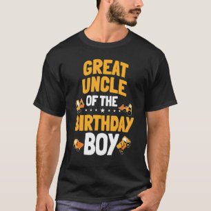 Camiseta Excelente Tio Da Construção Do Garoto De Aniversár
