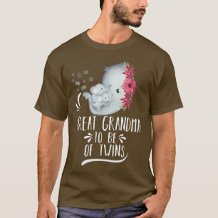 Camiseta Excelente Vovó A Ser De Chá de fraldas Elefante Gê