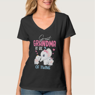 Camiseta Excelente Vovó A Ser De Chá de fraldas Elefante Gê