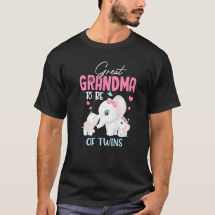 Camiseta Excelente Vovó A Ser De Chá de fraldas Elefante Gê