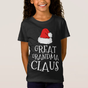 Camiseta Excelente Vovó Claus Homenagem à Família Chapéu de