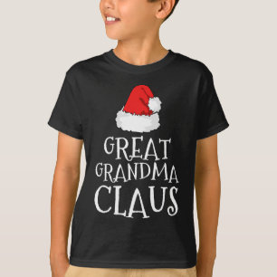 Camiseta Excelente Vovó Claus Homenagem à Família Chapéu de