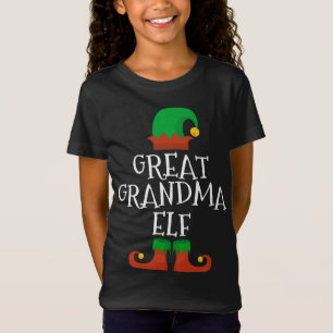 Camiseta Excelente Vovó Elf Família de Festas de Natal Paja