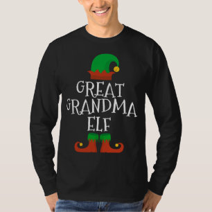 Camiseta Excelente Vovó Elf Família de Festas de Natal Paja
