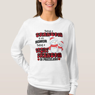 Camiseta Excelente Vovó Snowman Sem Preço