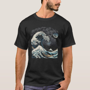 Camiseta Excelente Wave do Gráfico Japonês Kanagawa Hokusai