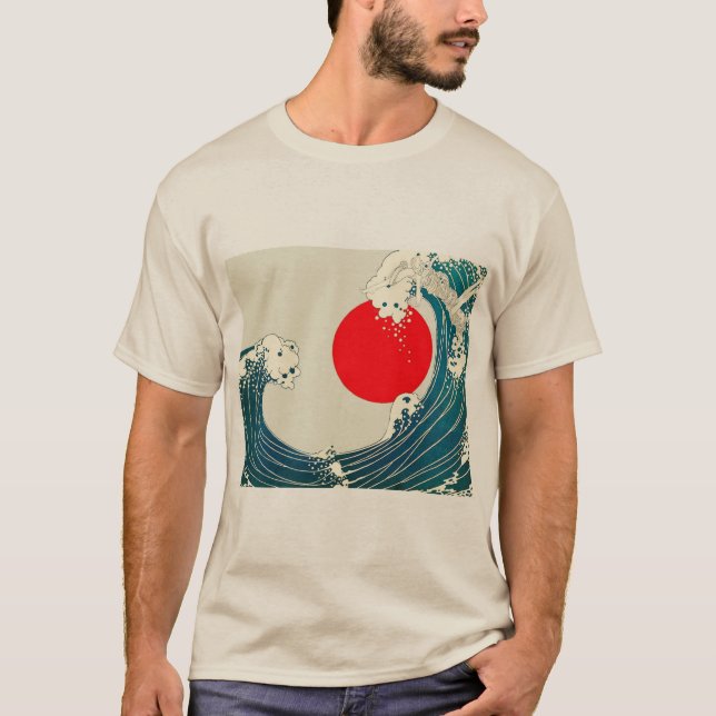 Camiseta EXCELENTE WAVE E VERMELHO Náutica Azul-SUN Azul (Frente)