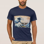 Camiseta Excelente Wave, Hokusai, Ukiyo-e<br><div class="desc">Katsushika Hokusai (outubro ou novembro de 1760 - 10 de maio de 1849) era uma artista japonesa, pintor ukiyo-e e cineasta do período Edo. Na sua época, ele era o principal especialista japonês em pintura chinesa. Nascer em Edo (agora Tóquio), Hokusai é mais conhecido como autor da série impressão de...</div>