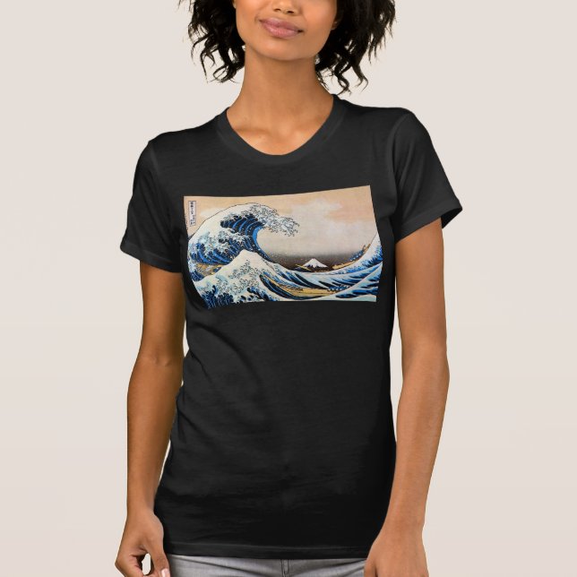 Camiseta Excelente Wave, Hokusai, Ukiyo-e (Frente)