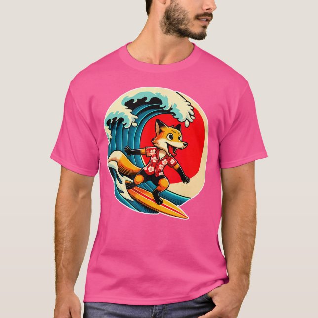 Camiseta Excelente Wave Kanagawa Fox Surfing (Frente)