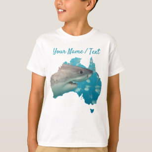 Camiseta Excelente White Shark Austrália Blue & White Boys
