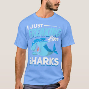 Camiseta Excelente White Shark Lover I Bastante Freaking Lo