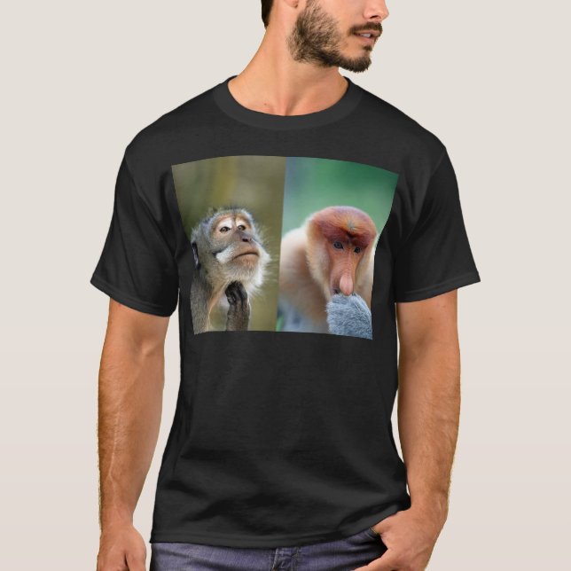 Camiseta Excelentes pensam que macacos proboscis macacos (Frente)