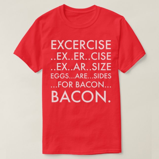 Camiseta ExcerciseBacon (Frente do Design)