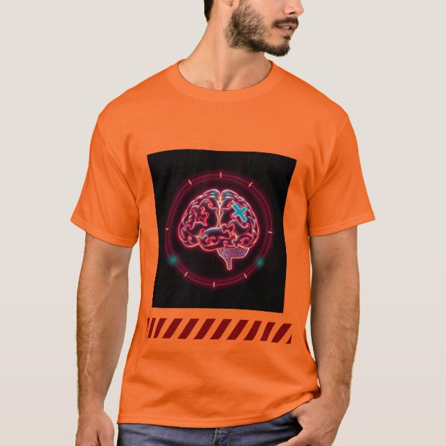 Camiseta Excesso de pensamento em andamento - Carga de T-Qu (Frente)