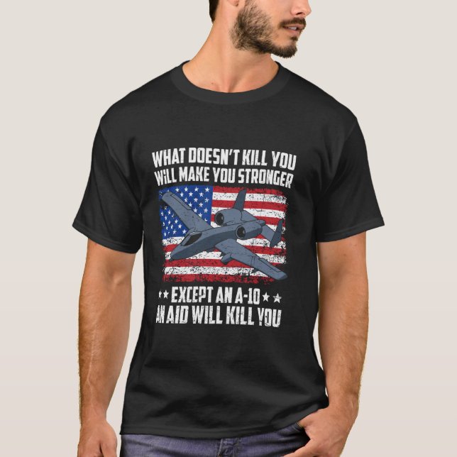 Camiseta Exceto A-10 Thunderbolt Warthog Uma Ajuda Matará Y (Frente)
