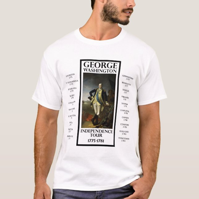 Camiseta Excursão da independência de George Washington (Frente)