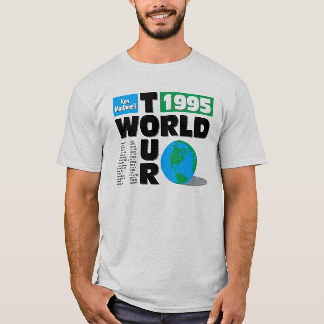 Camiseta Excursão do mundo de Ken MacDonell (1995) (Frente)