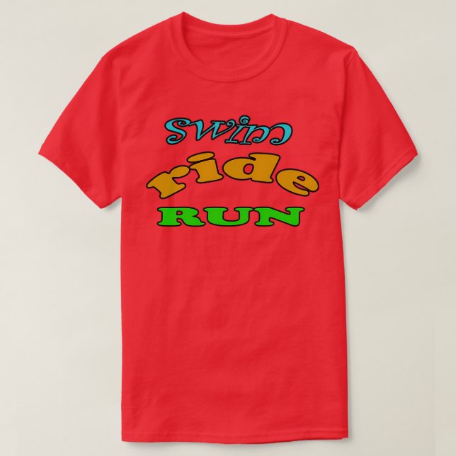 Camiseta Execução de natação (Frente do Design)
