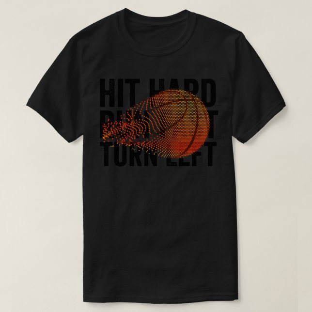 Camiseta Execução rápida do Duro à esquerda do Baseball Eng (Frente do Design)