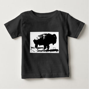 Camiseta Executando Buffalo Bison Pop Art
