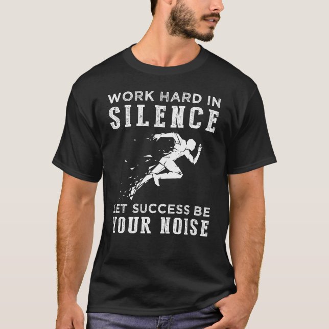 Camiseta Executando Duro de Trabalho em Tee de Cotação Sile (Frente)