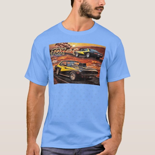 Camiseta Executando Em Fox 1 Vazio Sobredimensionado (Frente)