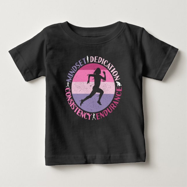 Camiseta Executando Mindset - Cota de Resistência Girly Run (Frente)