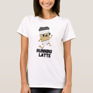 Camiseta Executando O Café Engraçado Latte