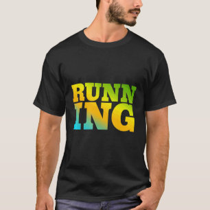 Camiseta Executando Projetado Com Cores Natureza