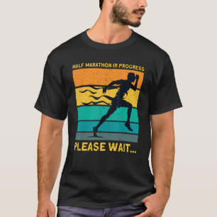 Camiseta Executando Retrô De Meia Maratona De Jogador Em Pr