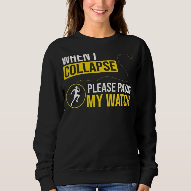 Camiseta Executando Runner Quando Eu Colapso, Por Favor Pau (Frente)