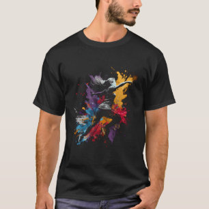 Camiseta Executante Splash Art Sprinter Executando Mães Exe