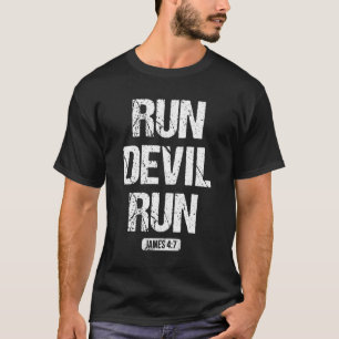 Camiseta Executar Bíblia Diabo - Presente Cristão Runner in