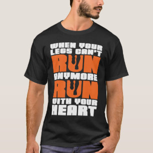 Camiseta Executar Com Seu Coração Cruzando-País Executando