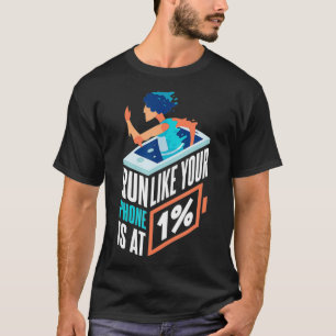 Camiseta Executar Como O Seu Telefone Está No 1 Runner Cros