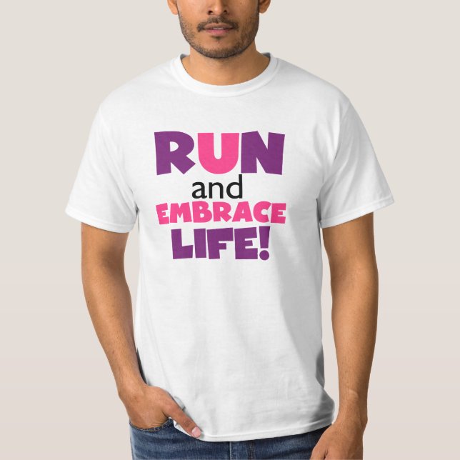 Camiseta Executar Embrace Life Pink (Frente)