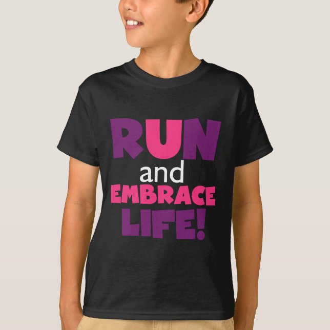 Camiseta Executar Embrace Life Pink (Frente)