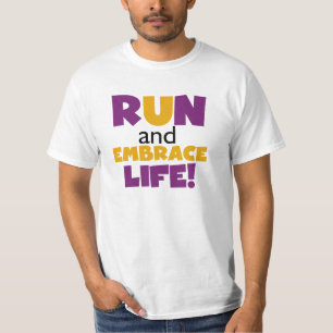 Camiseta Executar Embrace Life Purple Yellow