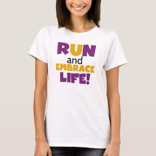 Camiseta Executar Embrace Life Purple Yellow