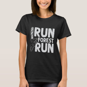 Camiseta Executar Floresta Executar Lumberjack Chainsaw Log
