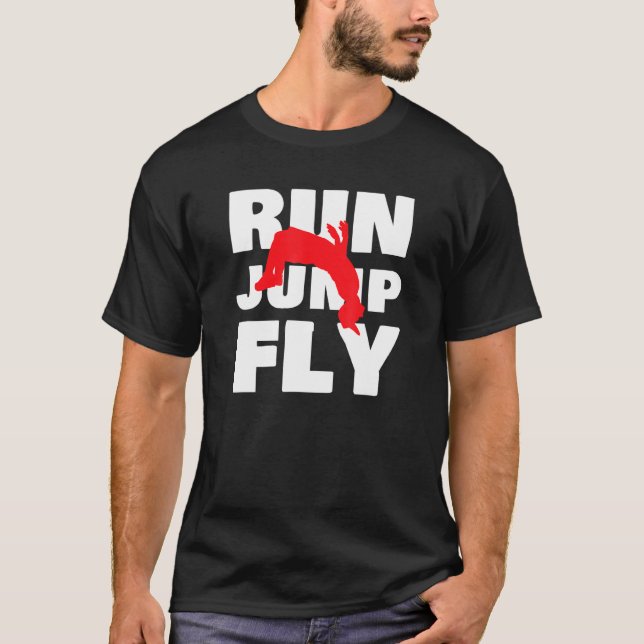 Camiseta Executar Jump Fly Parkour Freerunning Runner Urban (Frente)